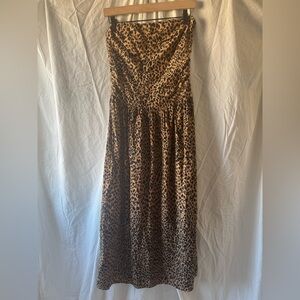 Strapless Animal Print Maxi Dress #baddie #coastalcowgirl #maxidress #wild